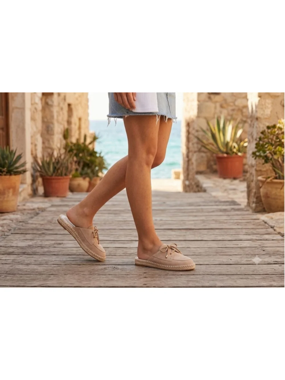 Dolce Vita Women's Hatie Mule Boat Shoes Bamboo /Suede Size 10 EUC